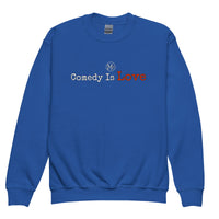 Comedy Is Love Youth crewneck sweatshirt